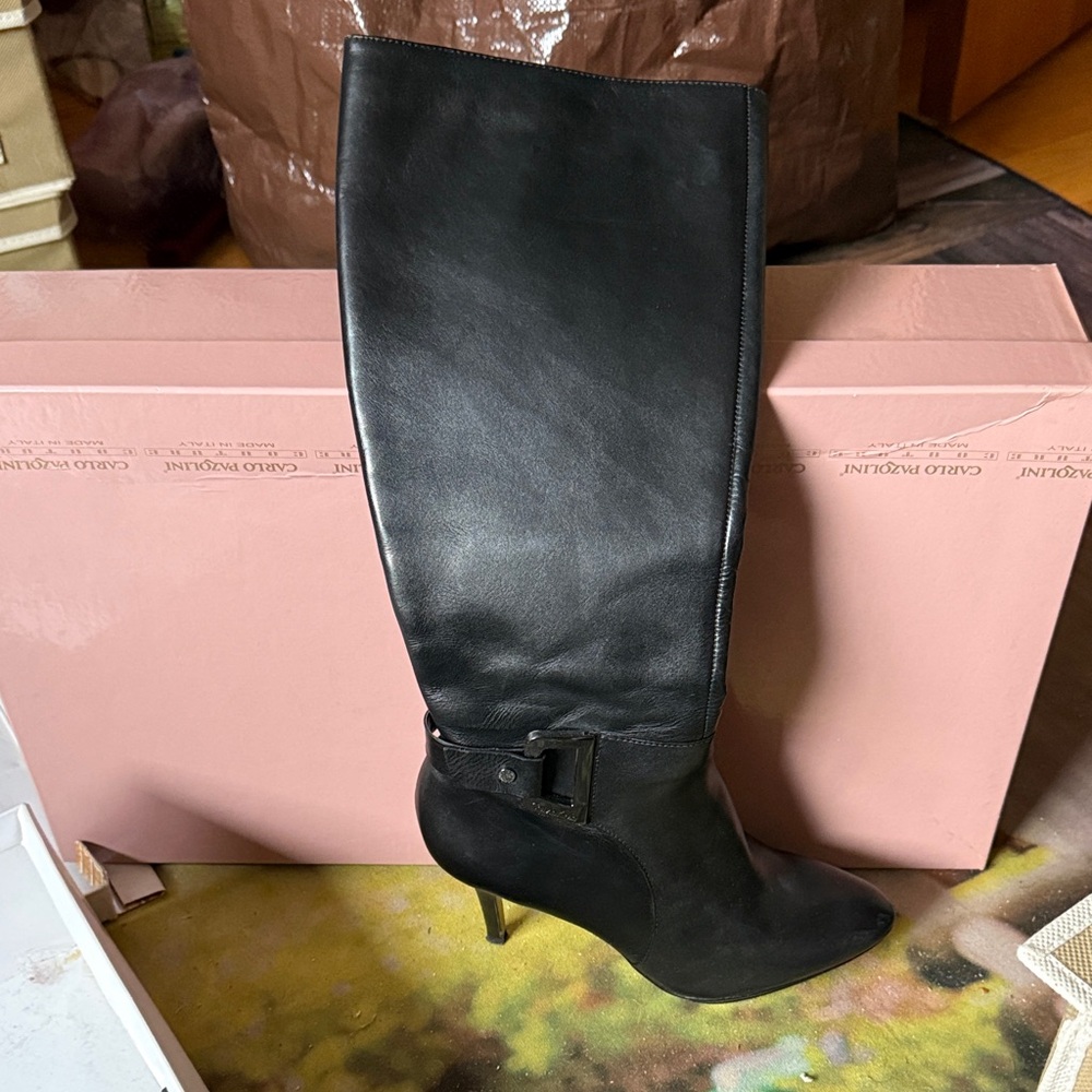 Calvin Klein Black Heeled Boots